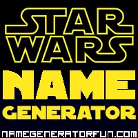Get your own Star Wars name from the Star Wars name generator!