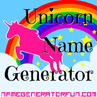 Get your own unicorn name from the unicorn name generator! Get your own unicorn name from the unicorn name generator!