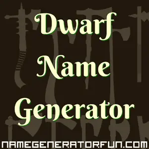 verstoring stoel Encyclopedie Lord of the Rings Dwarf Name Generator